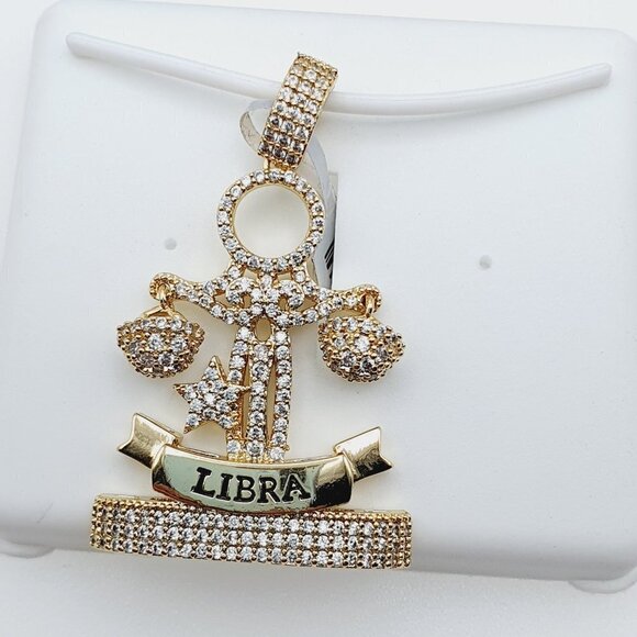 "14K Gold Plated Cubic Zircon Pendant, INUS1BR216 - Picture 5 of 9